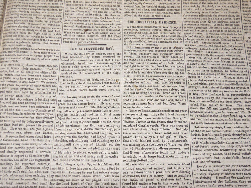 1852 FEBRUARY 7 WEEKLY UNIVERSE NEWSPAPER - NEW YORK - VOL 7 NO. 10 - NP 3879I