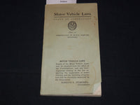 1940'S STATE OF CONNECTICUT MOTOR VEHICLE LAWS- ROBINS B. STOECKEL - K 2062