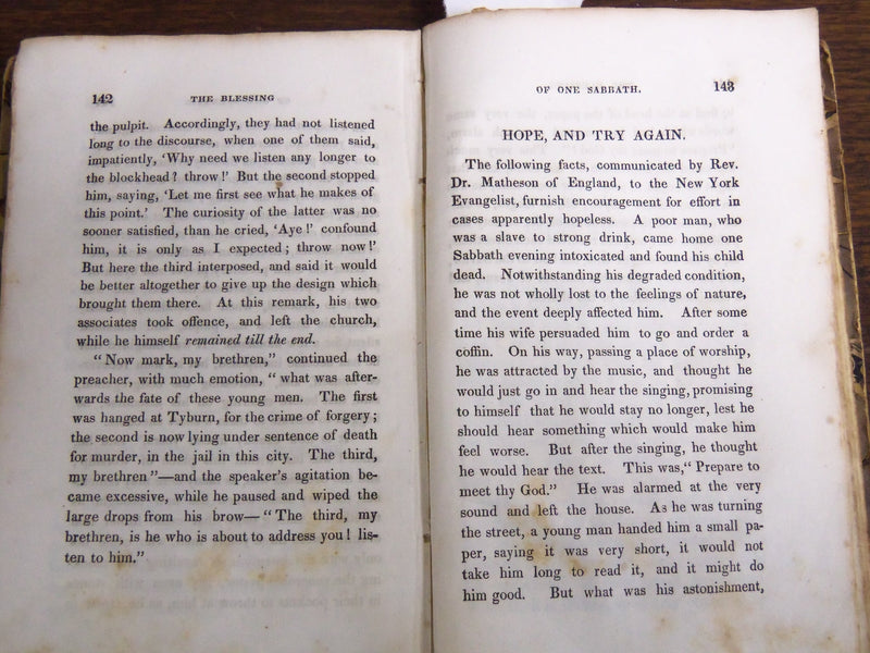 1847 A MOTHER'S PLEA FOR THE SABBATH BOOK BY MRS. LUCY WELLS - K 1284
