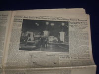 1963 NOVEMBER 24 THE NEW YORK TIMES - KENNEDY BODY LIES IN WHITE HOUSE - NP 2997