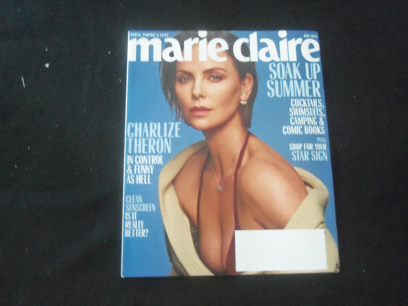 2019 JUNE MARIE CLAIRE MAGAZINE - CHARLIZE THERON COVER - ST 734K