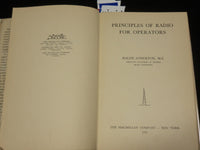 1947 PRINCIPLES OF RADIO FOR OPERATORS HARDCOVER BOOK BY RALPH ATHERTON- KD 7471