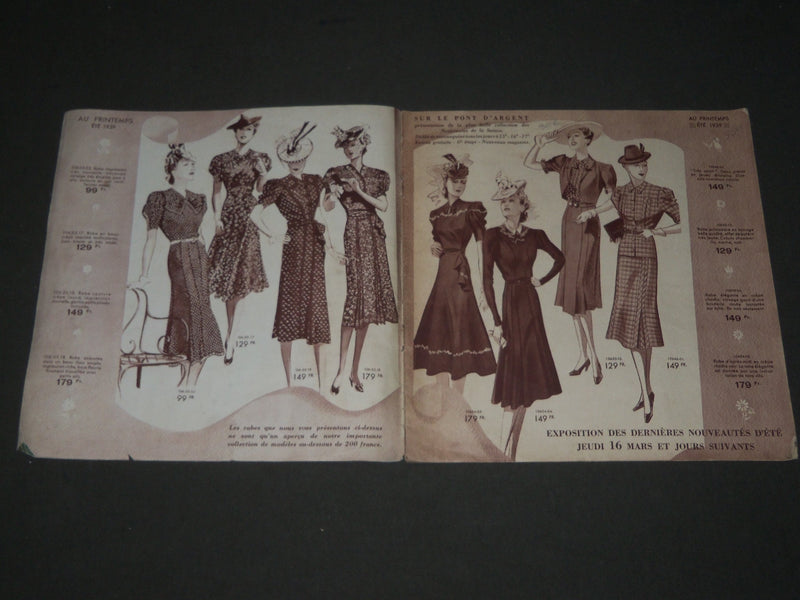 1939 SPRING-SUMMER AU PRINTEMPS - ETE FRENCH CATALOGUE - NICE ILLUS. - FR 1281