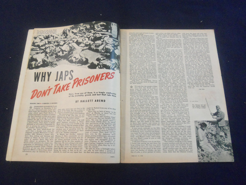 1942 FEBRUARY 14 LIBERTY MAGAZINE - MISS AMERICA 1942 - B 4197D