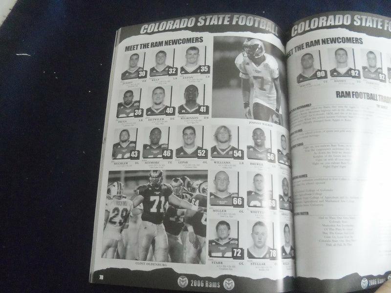 2006 OCT 7 FOOTBALL PROGRAM - COLORADO STATE UNIV VS UNIV NEVADA LV - SP 1216G