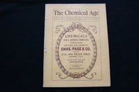 1922 SEPTEMBER 23 THE CHEMICAL AGE MAGAZINE - CHAS. PAGE & CO. COVER - SP 4924M