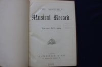 1880-1884 THE MONTHLY MUSICAL RECORD HARDCOVER BOUND VOLUMES - LOT OF 2- KD 9540