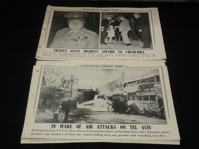1947-1948 ILLUSTRATED CURRENT NEWS WORLD EVENTS PHOTOS - 30 PIECES - NP 9195