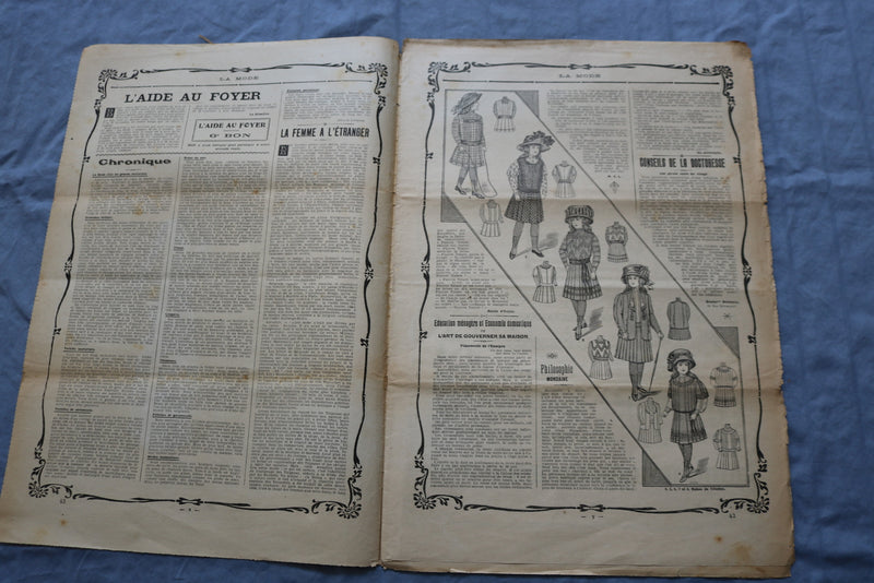 1909 OCTOBER 24 LA MODE MAGAZINE - GREAT ILLUSTRATIONS - FRENCH - NP 8657