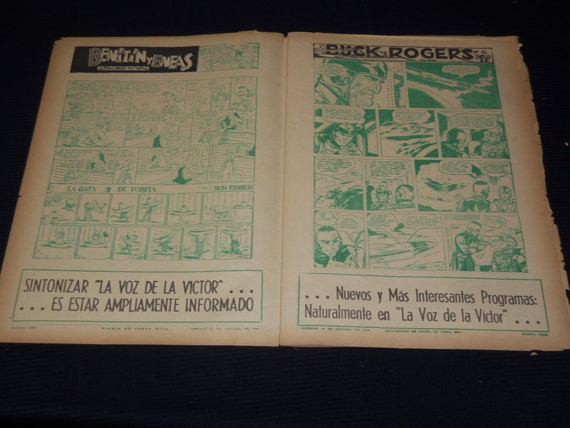 1952 DIARIO DE COSTA RICA DOMINGO COLOR COMICS LOT OF 13 - SUPERMAN - NP 2152V