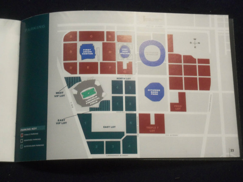 2003 PHILADELPHIA EAGLES LINCOLN FIELD GUEST PLAYBOOK - J 5859