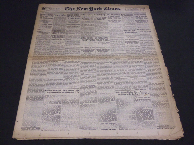 1935 FEBRUARY 24 NEW YORK TIMES - SIX VESSELS CARRY ITALIANS TO AFRICA - NT 4921