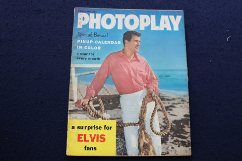 1958 FEBRUARY PHOTOPLAY MAGAZINE - ROCK HUDSON COVER - E 9139