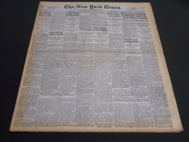 1929 AUG 18 NEW YORK TIMES - SINCLAIR APPEALS FOR FULL PARDON ON PLEA - NT 6873