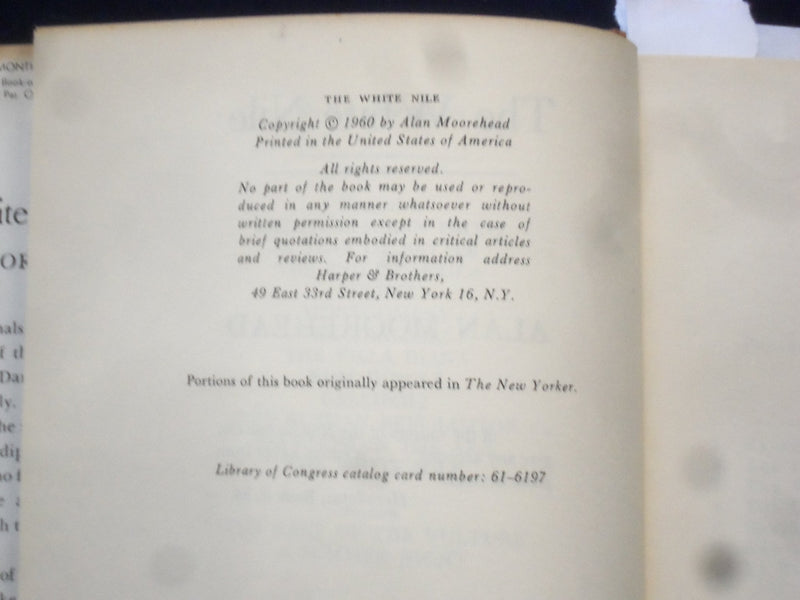 1960 THE WHITE NILE HARDCOVER BOOK BY ALAN MOOREHEAD - KD 8255