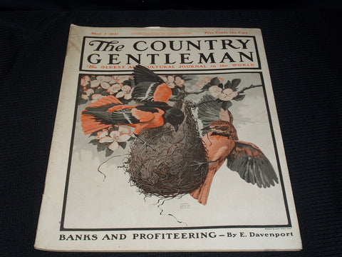 1921 MAY 7 THE COUNTRY GENTLEMAN MAGAZINE ILLUSTRATED COVER ART - E 2882
