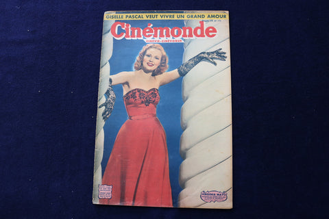 1949 JUNE 27 CINEMONDE MAGAZINE - VIRGINIA MAYO COVER - E 23936