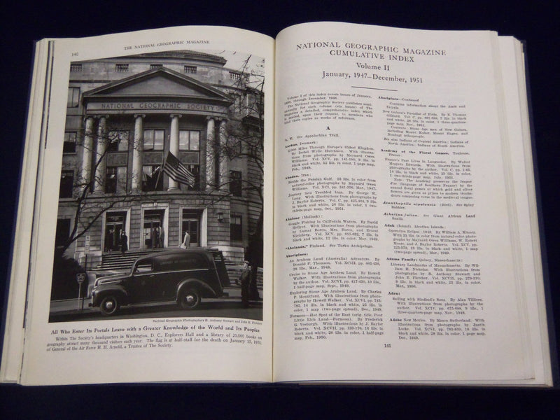1888-1988 NATIONAL GEOGRAPHIC MAGAZINE INDEXES BOOK LOT OF 7 - PHOTOS - KD 1112