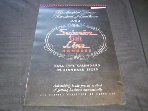 1952 SUPERIOR GIFT LINE HANGERS CALENDAR SALESMAN SAMPLE SHEETS BOOK - C 2