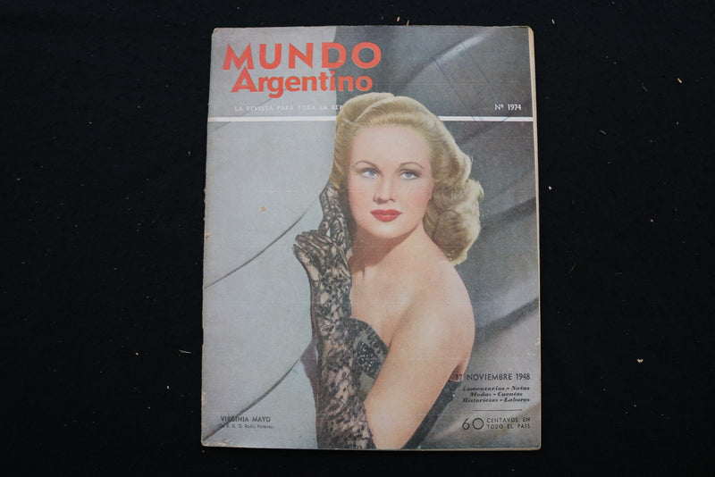 1948 NOVEMBER 17 MUNDO ARGENTINO MAGAZINE - VIRGINIA MAYO COVER - E 25135