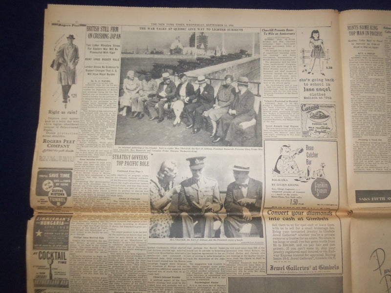 1944 SEP 13 NEW YORK TIMES - AMERICANS CRASH INTO REICH AT SECOND POINT- NP 6621