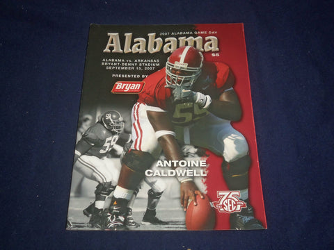 2007 SEP 15 UNIVERSITY OF ALABAMA VS UNIV. ARKANSAS FOOTBALL PROGRAM - ST 4879I