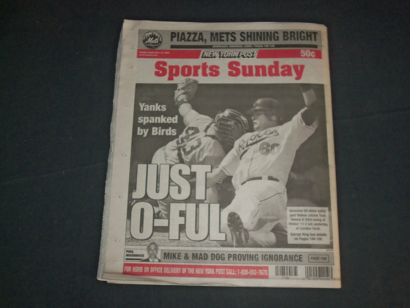 2001 SEPTEMBER 23 NEW YORK POST NEWSPAPER - TERROR TOWN FOR TERRORISTS - NP 4144