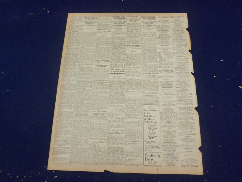 1922 AUGUST 12 NEW YORK TIMES - STRIKE SPREADING RAPIDLY IN THE WEST - NT 8370