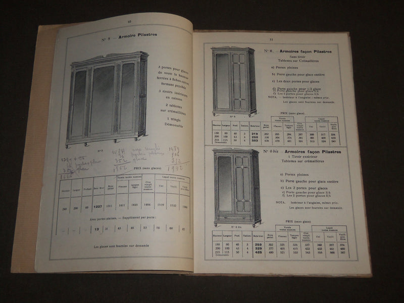 1924 MEUBLES EN HETRE ET BOIS BLANC - FELIX LOUIS FRENCH CATALOGUE - FR 434