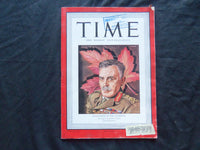 1942 AUGUST 10 TIME MAGAZINE - GENERAL MCNAUGHTON OF THE CANADIANS - T 826