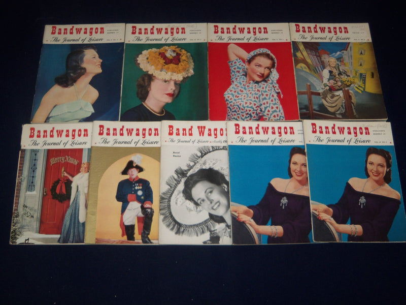 1948-1950 BANDWAGON JOURNAL OF LEISURE MAGAZINE LOT OF 9 - NICE ADS - O 136