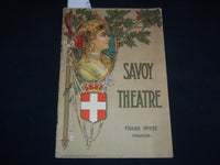 1907 THE MAN OF THE HOUR THEATRE PROGRAM - FAIRBANKS - SAVOY THEATRE - J 9015