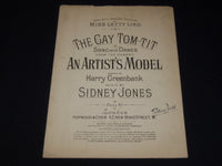 1895 THE GAY TOM-TIT SHEET MUSIC - MISS LETTY LIND - SIDNEY JONES - SP 887G