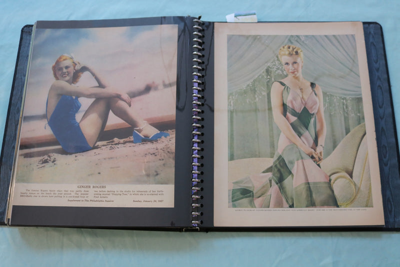 HOLLYWOOOD STARS SCRAPBOOK - MAGAZINE PHOTOS - GINGER ROGERS-ROBERT REDFORD- #39