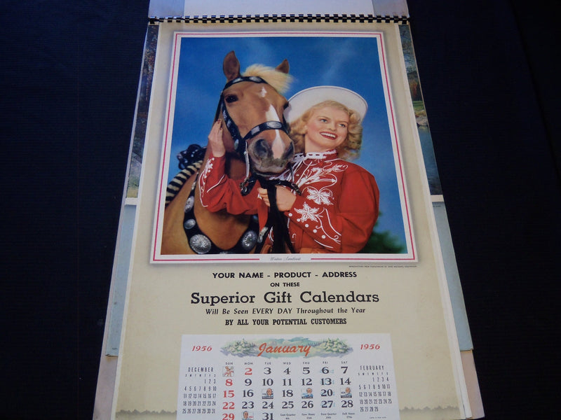 1956 SUPERIOR GIFT LINE HANGERS CALENDAR SALESMAN SAMPLE SHEETS BOOK - C 5