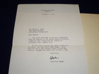 1961 WALTER MANN MUMMA MEMORIAL ADDRESS BOOK W/ SIGNED LETTER - KD 3535