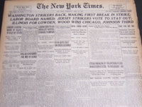1920 APRIL 14 NEW YORK TIMES - ILLINOIS FOR LOWDEN WOOD WINS CHICAGO - NT 6797