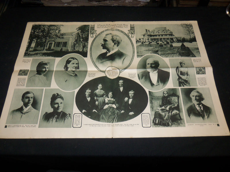 1917 JANUARY 28 THE TRIBUNE GRAPHIC NEWSPAPER - ROCKEFELLER CENTERFOLD - NP 5417