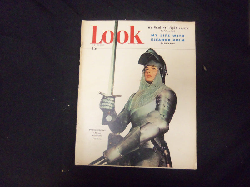 1948 JULY 20 LOOK MAGAZINE - INGRID BERGMAN - GREAT PHOTOS & ADS - ST 2786