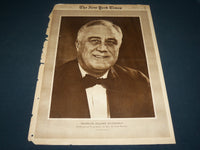 1940 NOVEMBER 10 NEW YORK TIMES PICTURE SECTION - FRANKLIN D. ROOSEVELT- NT 9401