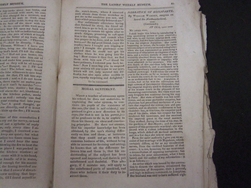 1816-1817 THE NEW-YORK WEEKLY MUSEUM MAGAZINE LOT OF 17 ISSUES - WR 105I