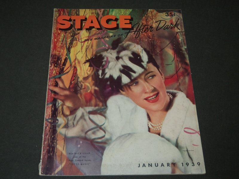 1939 JANUARY THE STAGE MAGAZINE - BEATRICE LILLIE - GREAT PHOTOS & ADS - ST 5