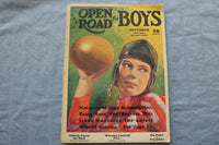 1936 NOVEMBER THE OPEN ROAD FOR BOYS MAGAZINE - WINNING FOOTBALL PLAYS- ST 5510F