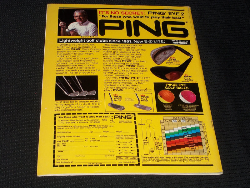 1985 FEBRUARY 8 GOLF WORLD MAGAZINE - MARK O'MEARA FRONT COVER - E 5612A