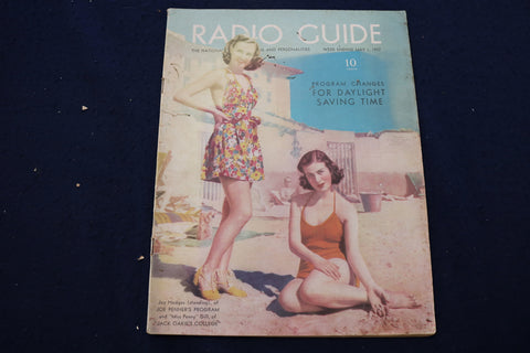 1937 MAY 1 RADIO GUIDE MAGAZINE - JOY HODGES & PENNY GILL COVER - E 9201