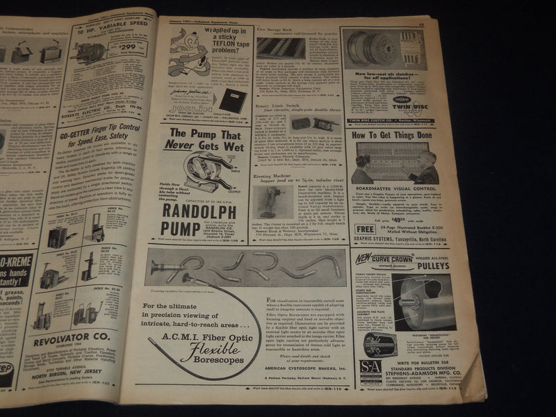 1960-1961 INDUSTRIAL EQUIPMENT NEWS NEWSPAPER LOT OF 6 ISSUES - NP 4502D