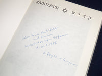 1984 KADDISCH TOTENGEBET IN POLEN BOOK INSCRIBED BY ERHARD R. WIEHN - KD 1378L