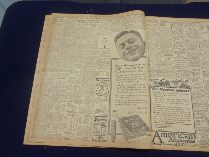 1918 AUGUST 22 NEW YORK TIMES - HAIG SMASHES GERMAN LINE ABOVE ALBERT - NT 9204