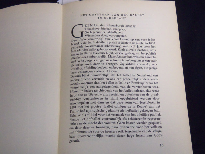 1950 EEN EEUW DANSKUNST IN NEDERLAND BOOK BY E. REBLING - DUTCH - KD 5980L