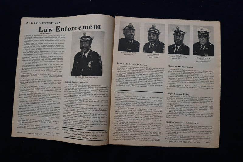 1975 JULY DAWN MAGAZINE - BLACKS IN LAW ENFORCEMENT - NP 8848